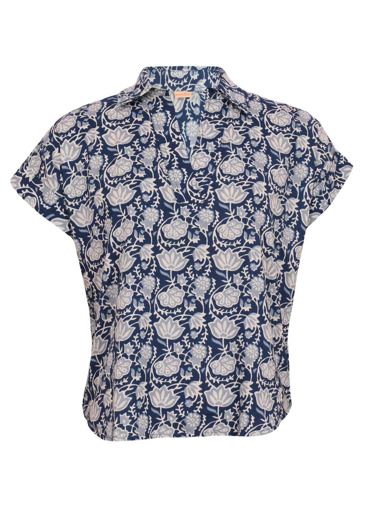 Aria Top Indigo front mannequin photo