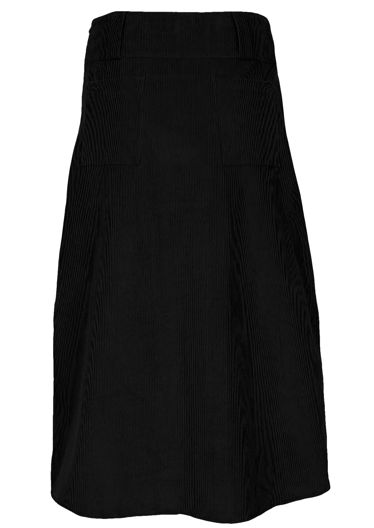 Belt Loop Skirt Corduroy Black