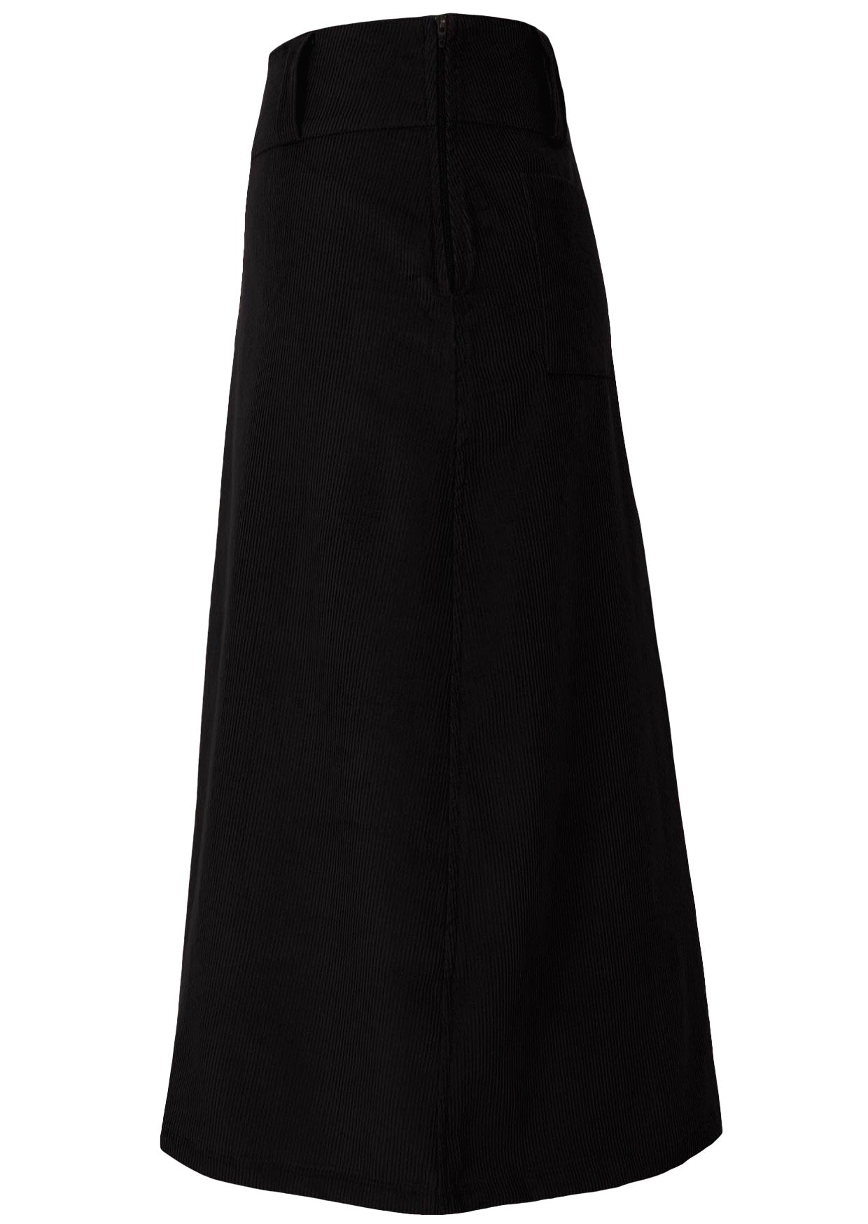 Belt Loop Skirt Corduroy Black