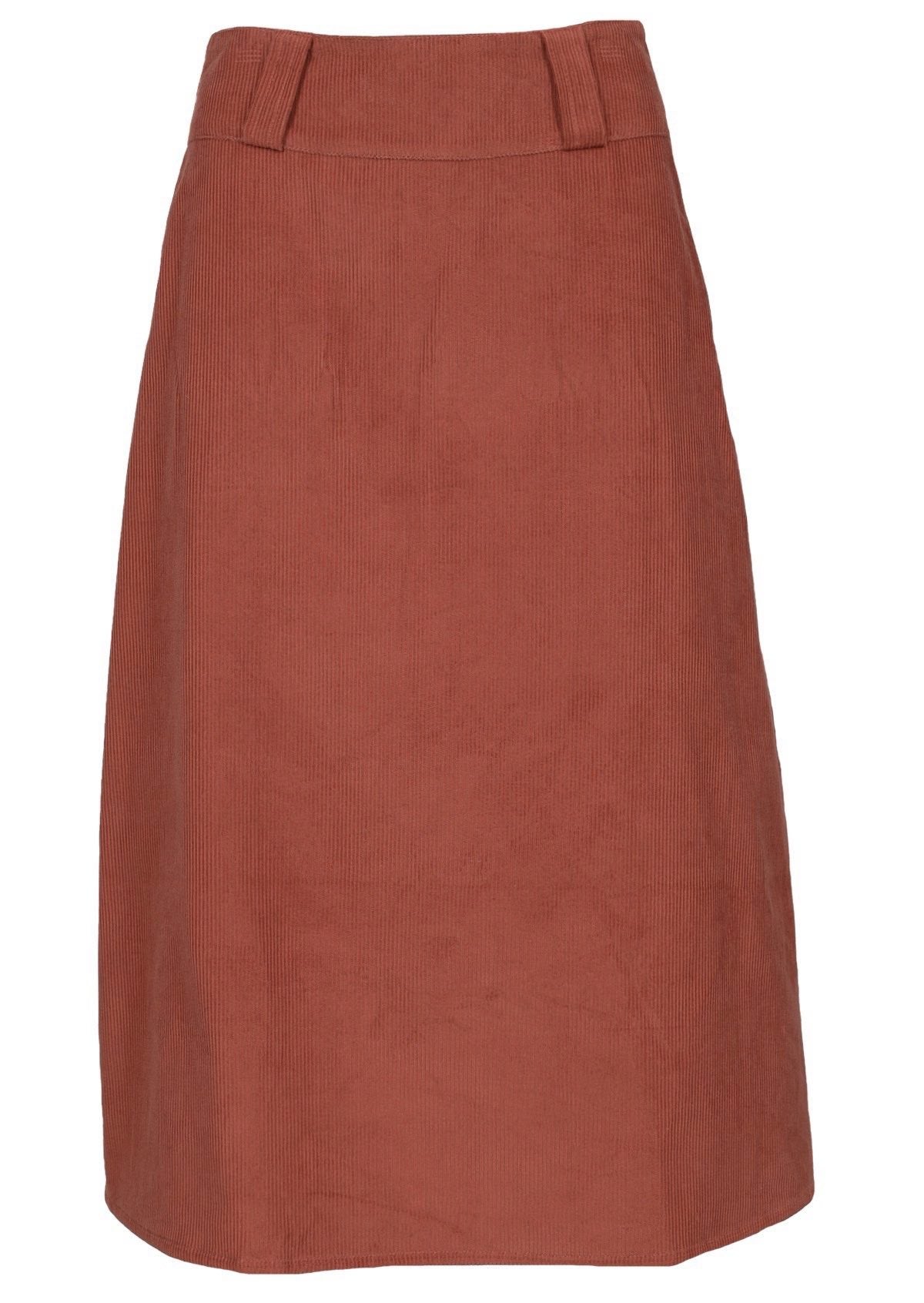 Belt Loop Skirt Corduroy Burnt Henna