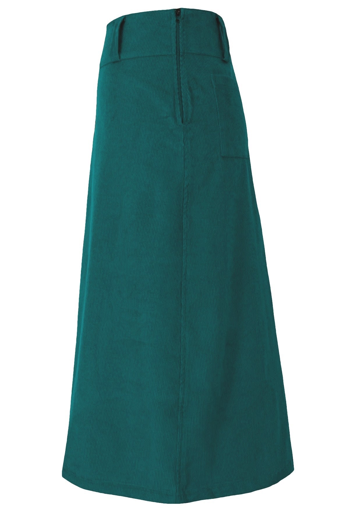 Belt Loop Skirt Corduroy Teal