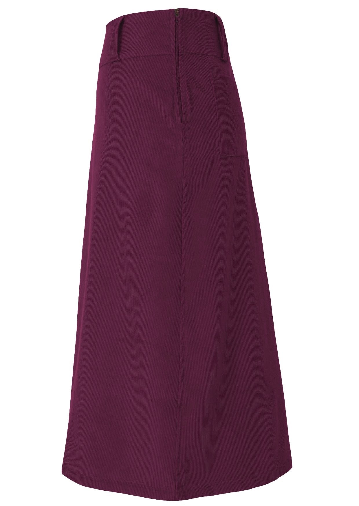 Belt Loop Skirt Corduroy Plum