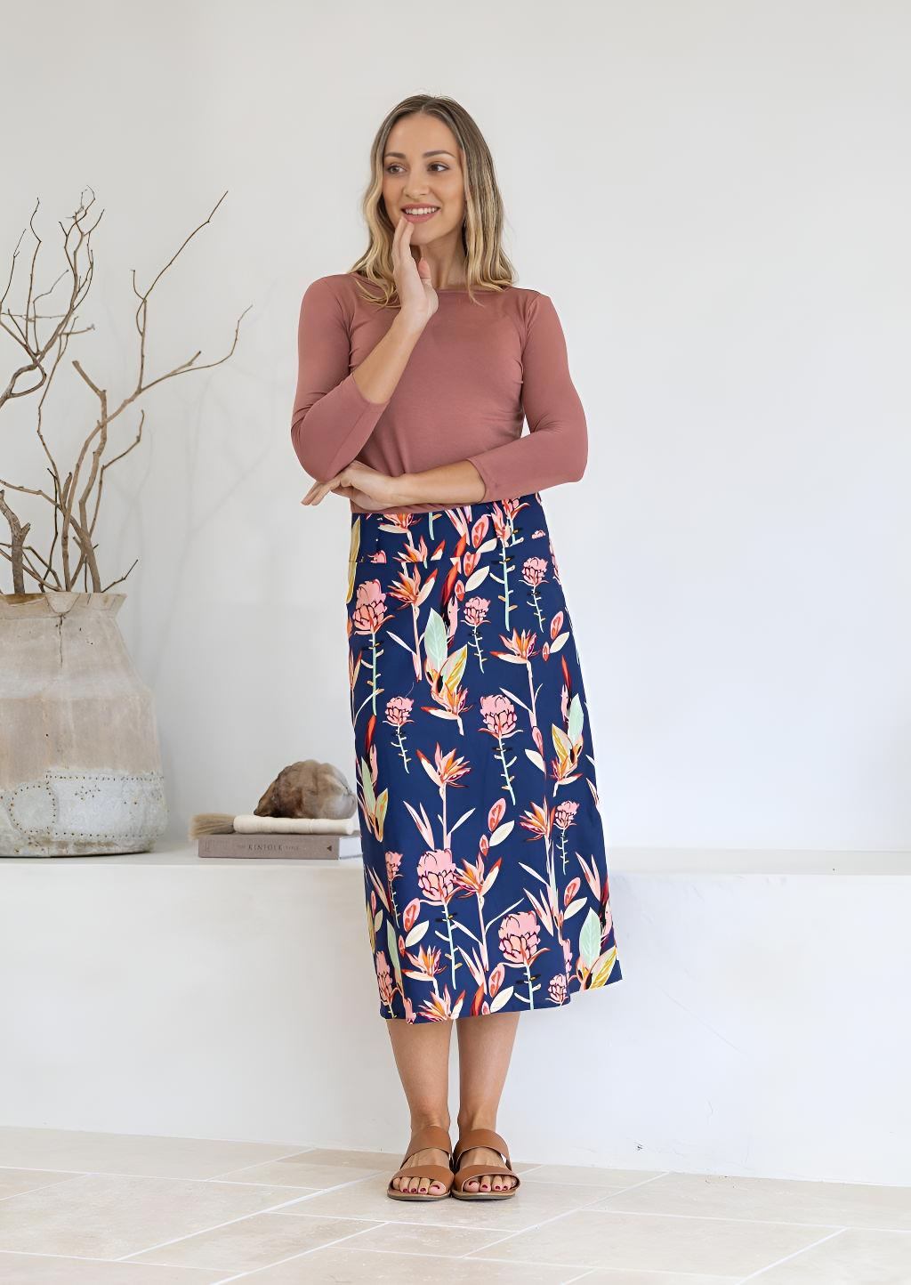 Belt Loop Skirt Bird of Paradise