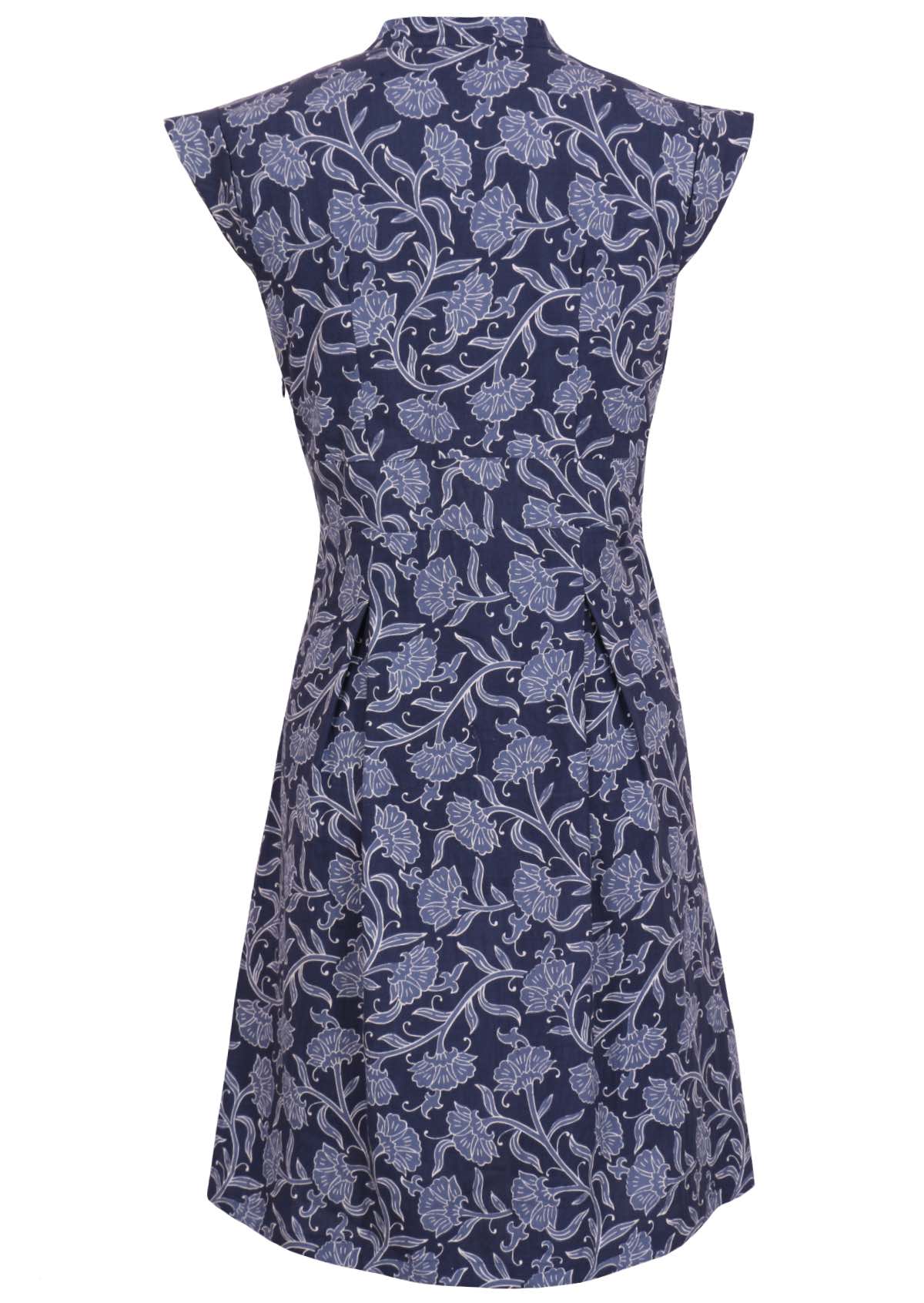 Navy blue cotton Floral Dress