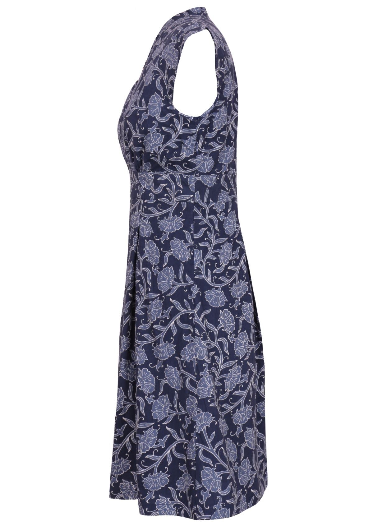 Cap sleeve Indian printed cotton floral dress