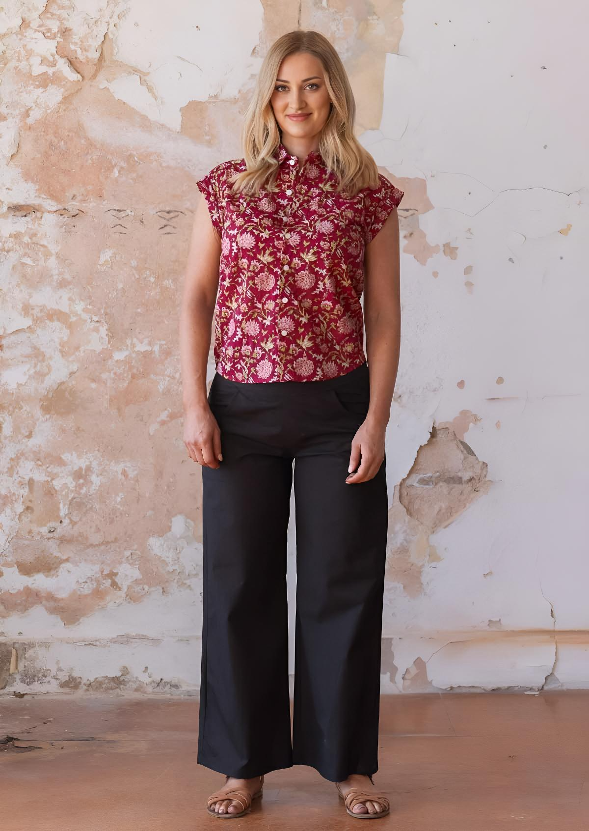 Button Up Shirt Cranberry