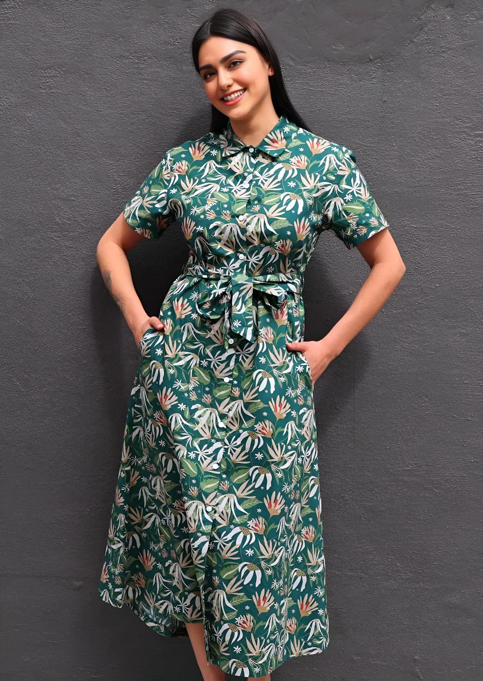 Chelsea Dress Flannel Flower