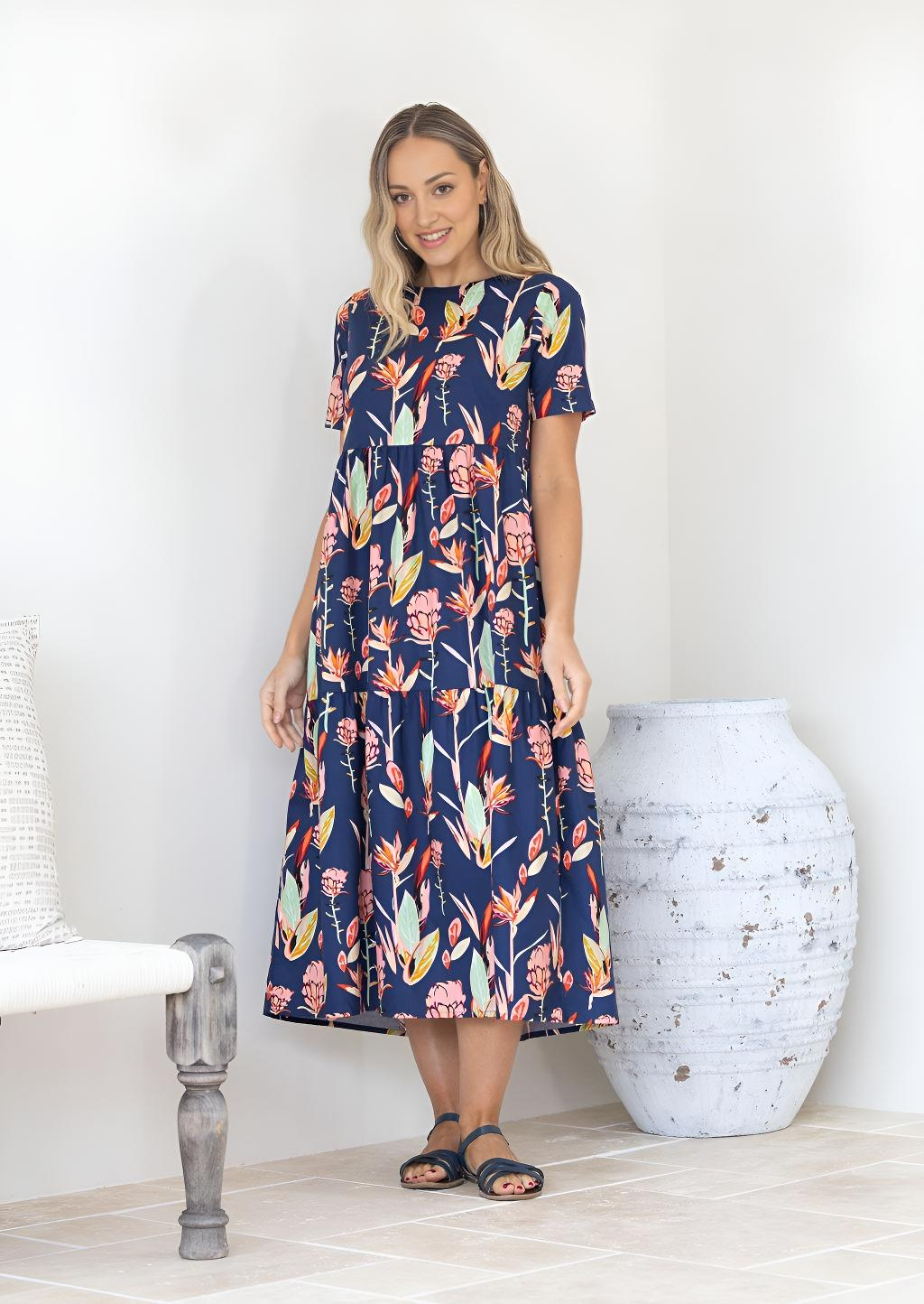 Claudia Dress Bird of Paradise