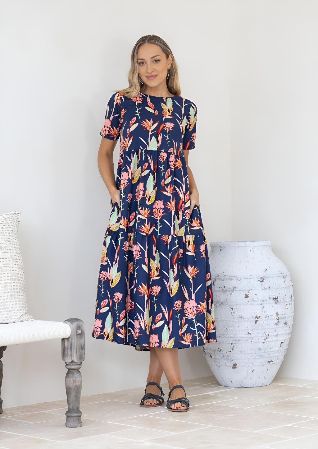 Claudia Dress Bird of Paradise