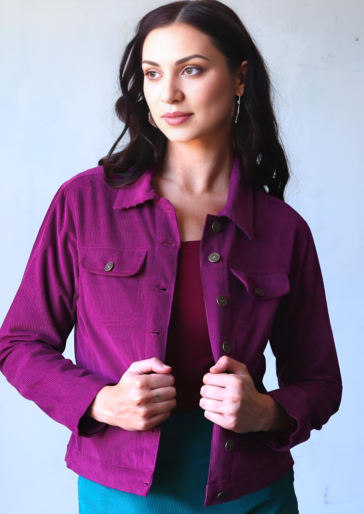 Corduroy Jacket Plum