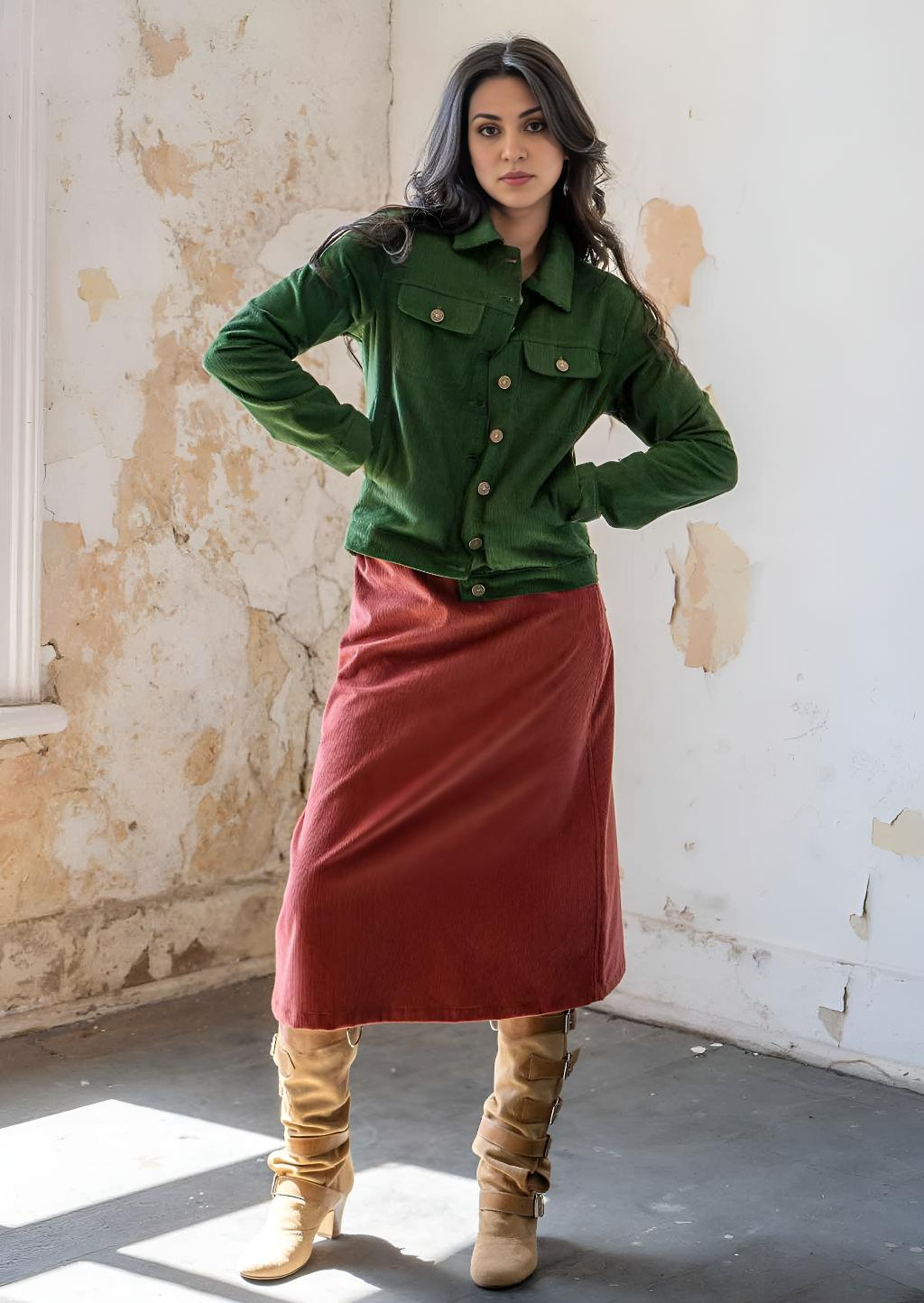 Corduroy Jacket Green