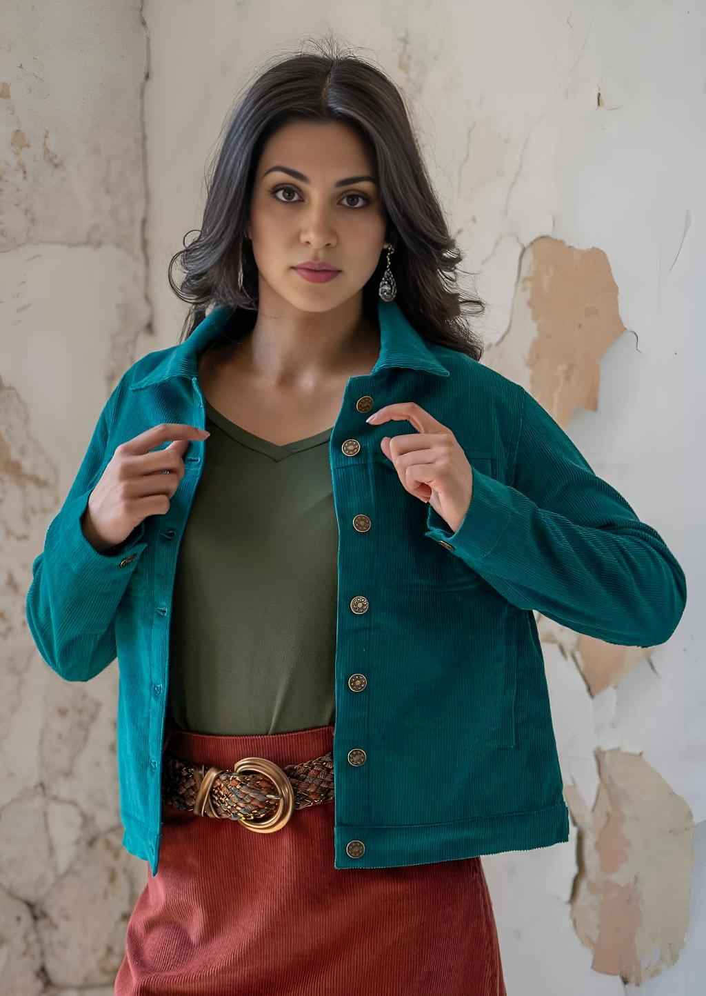 Corduroy Jacket Teal