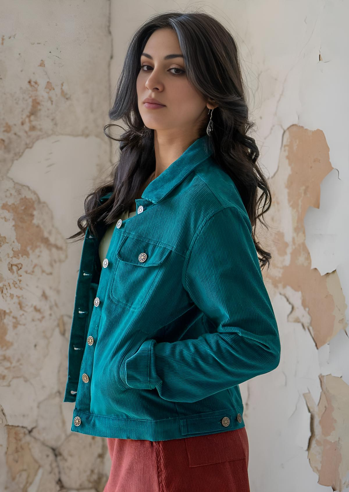 Corduroy Jacket Teal
