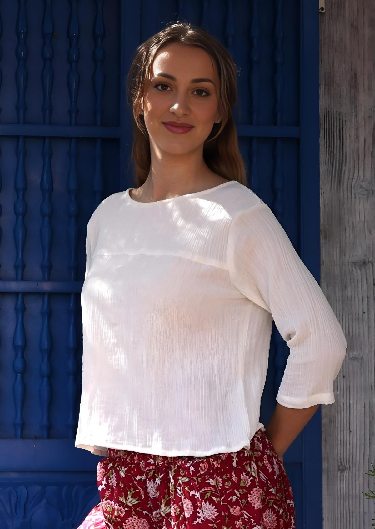 Demi Top Natural White