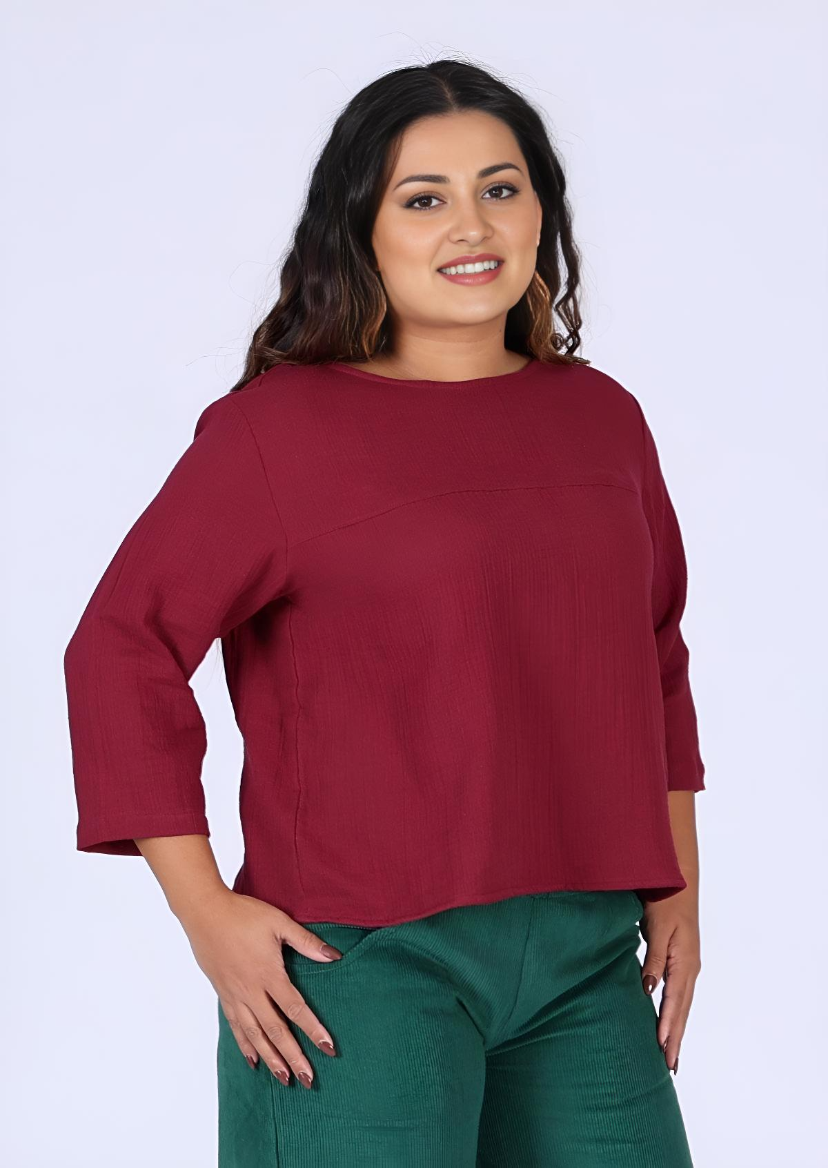 Demi Top Tibetan Red