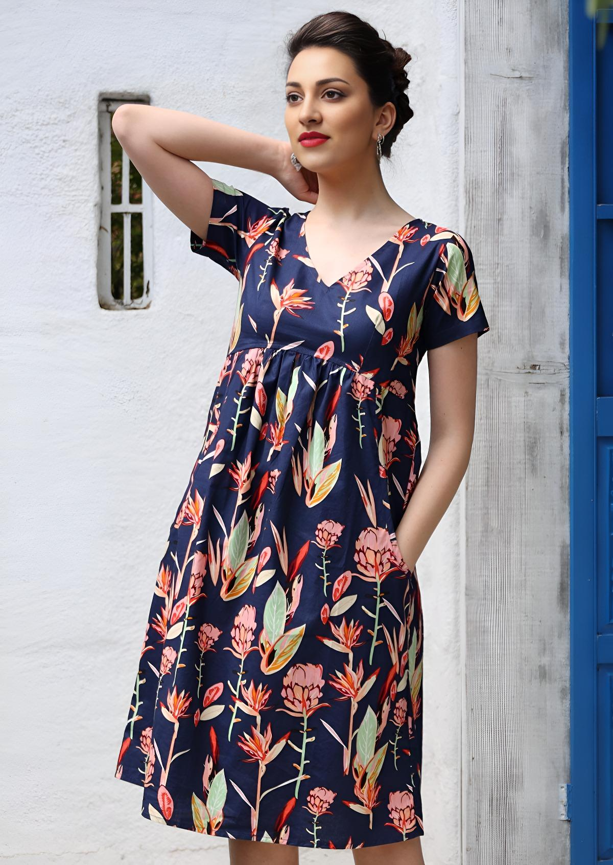 Etta Dress Bird of Paradise