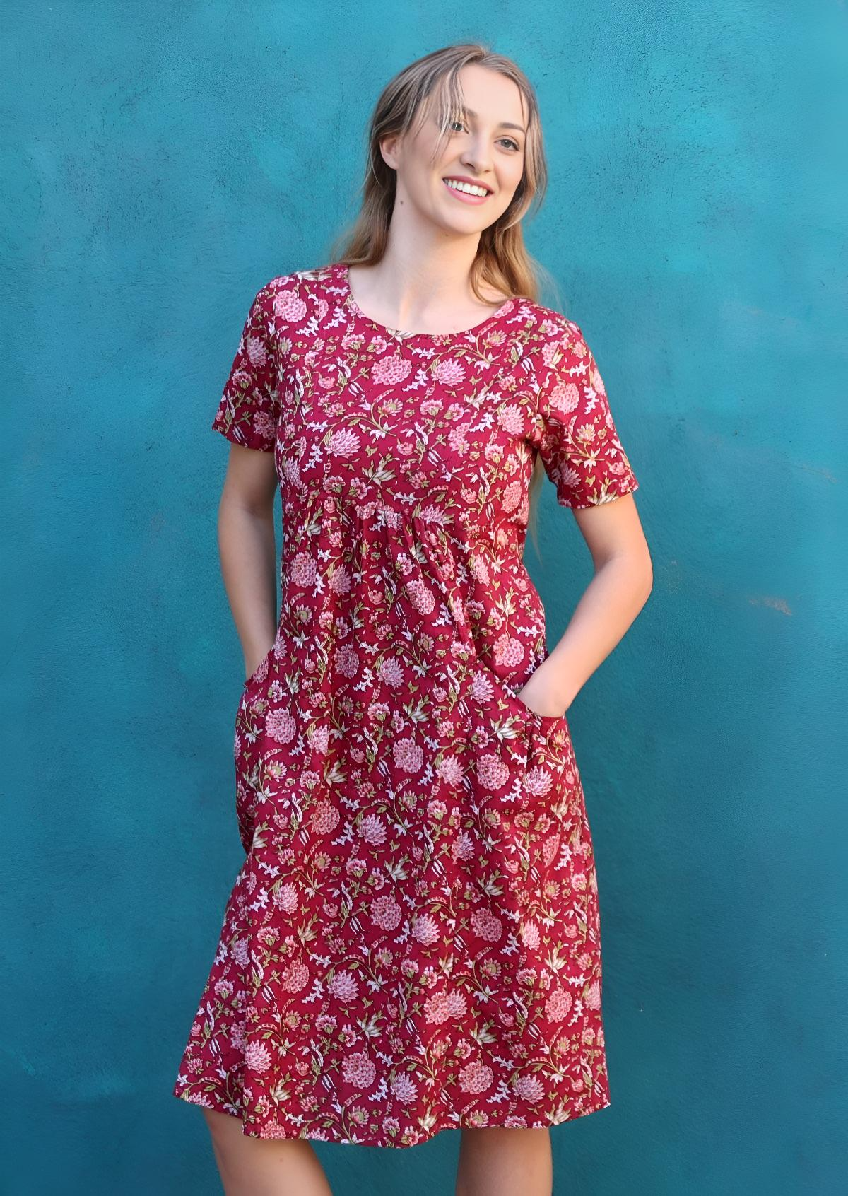 Frankie Dress Cranberry