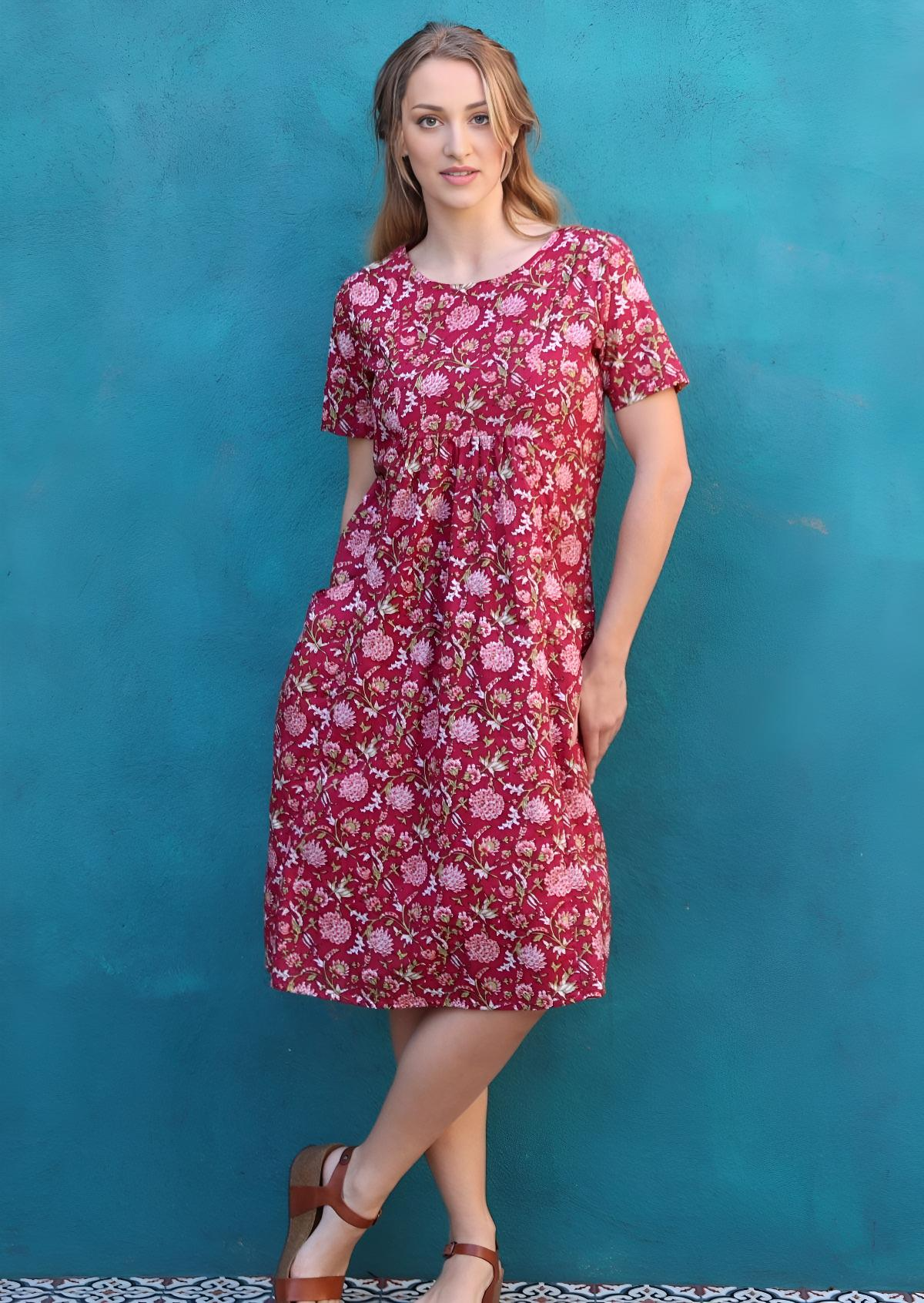 Frankie Dress Cranberry