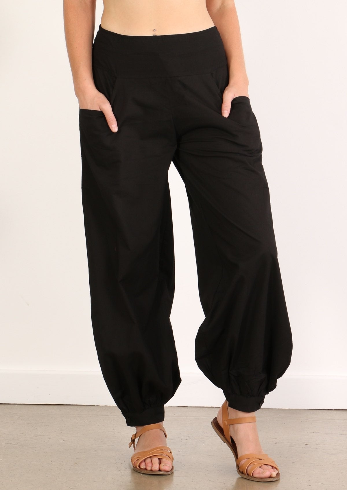 Aladdin 100% cotton pant black