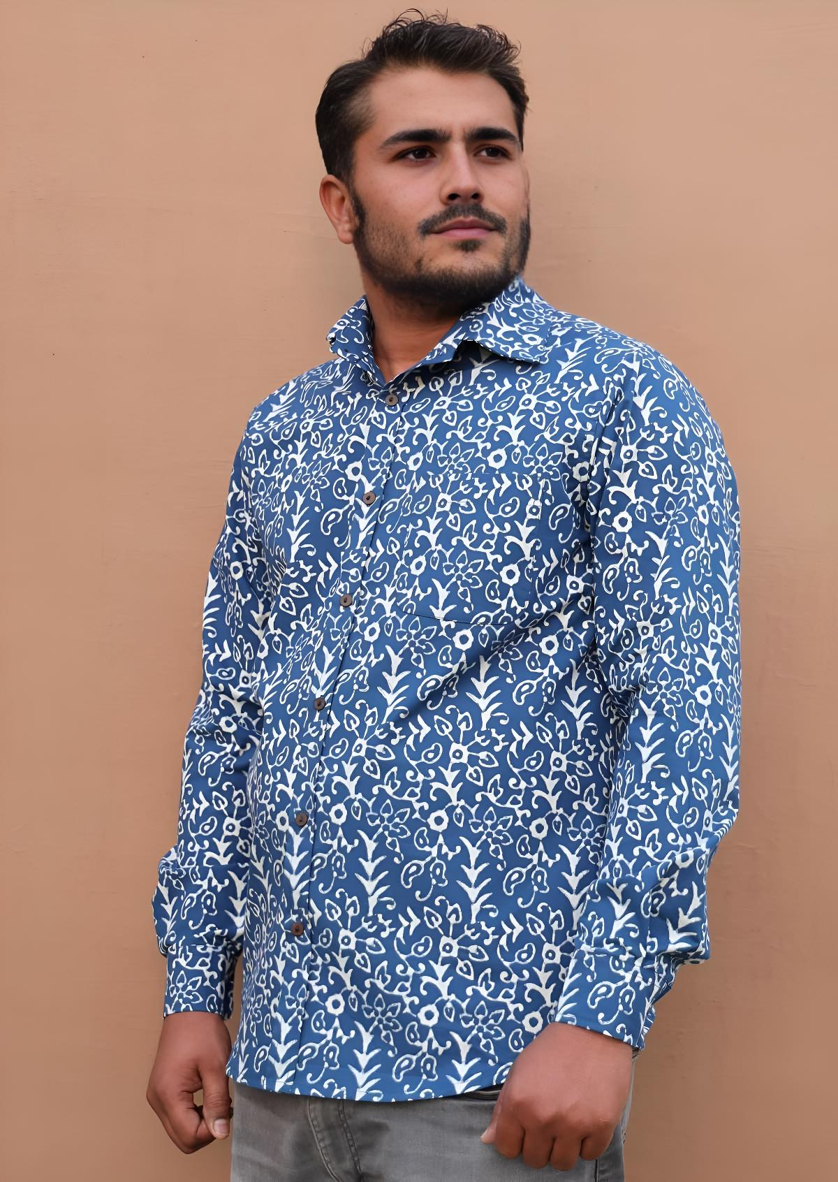 Long Sleeve Men's Cotton Shirt Nirvana