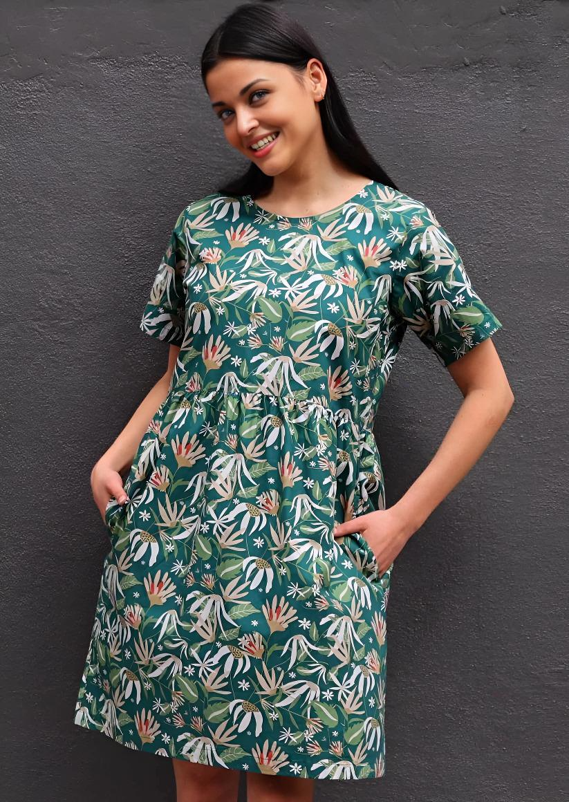 Mabel Dress Flannel Flower