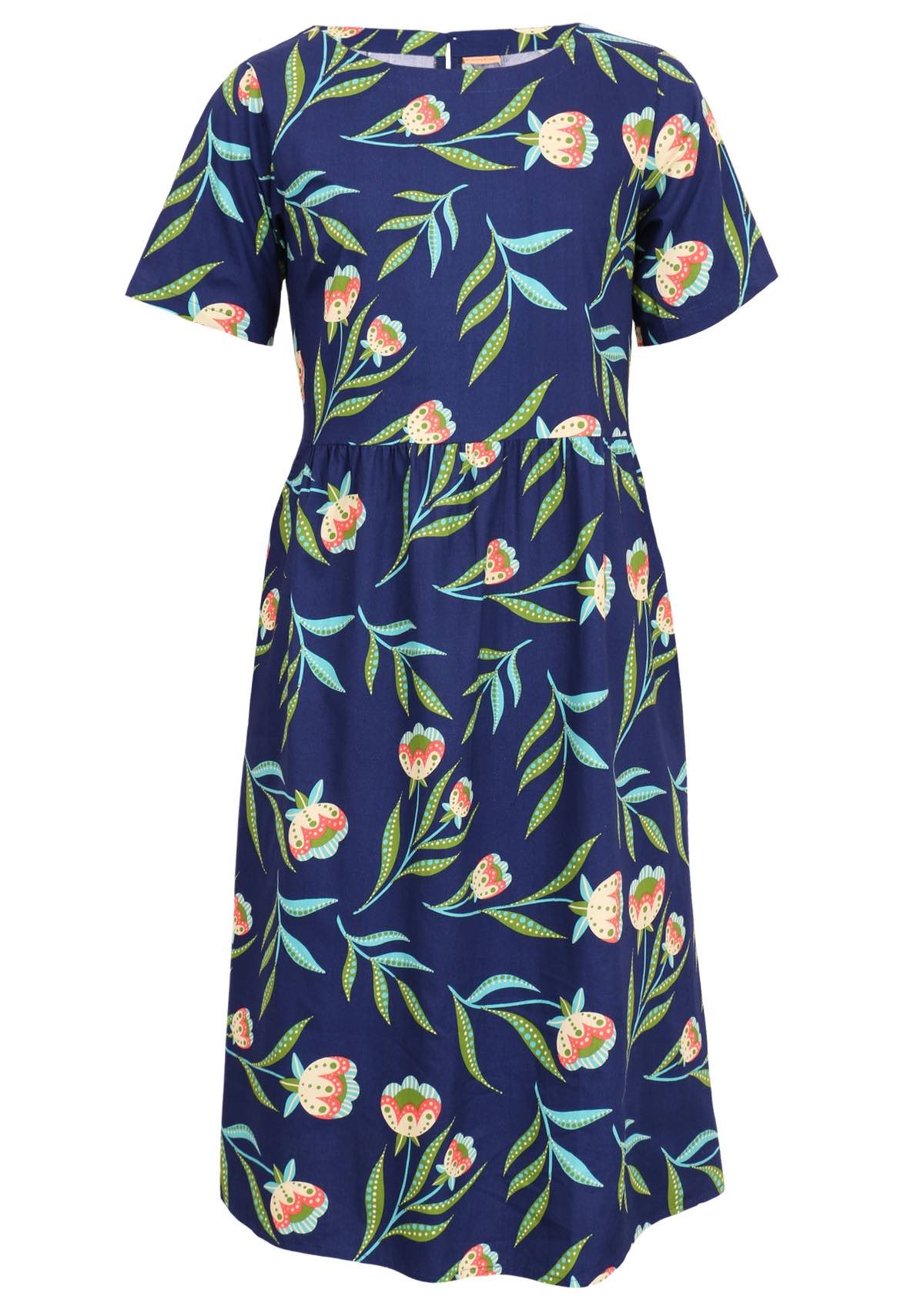 Mannequin front of dress.