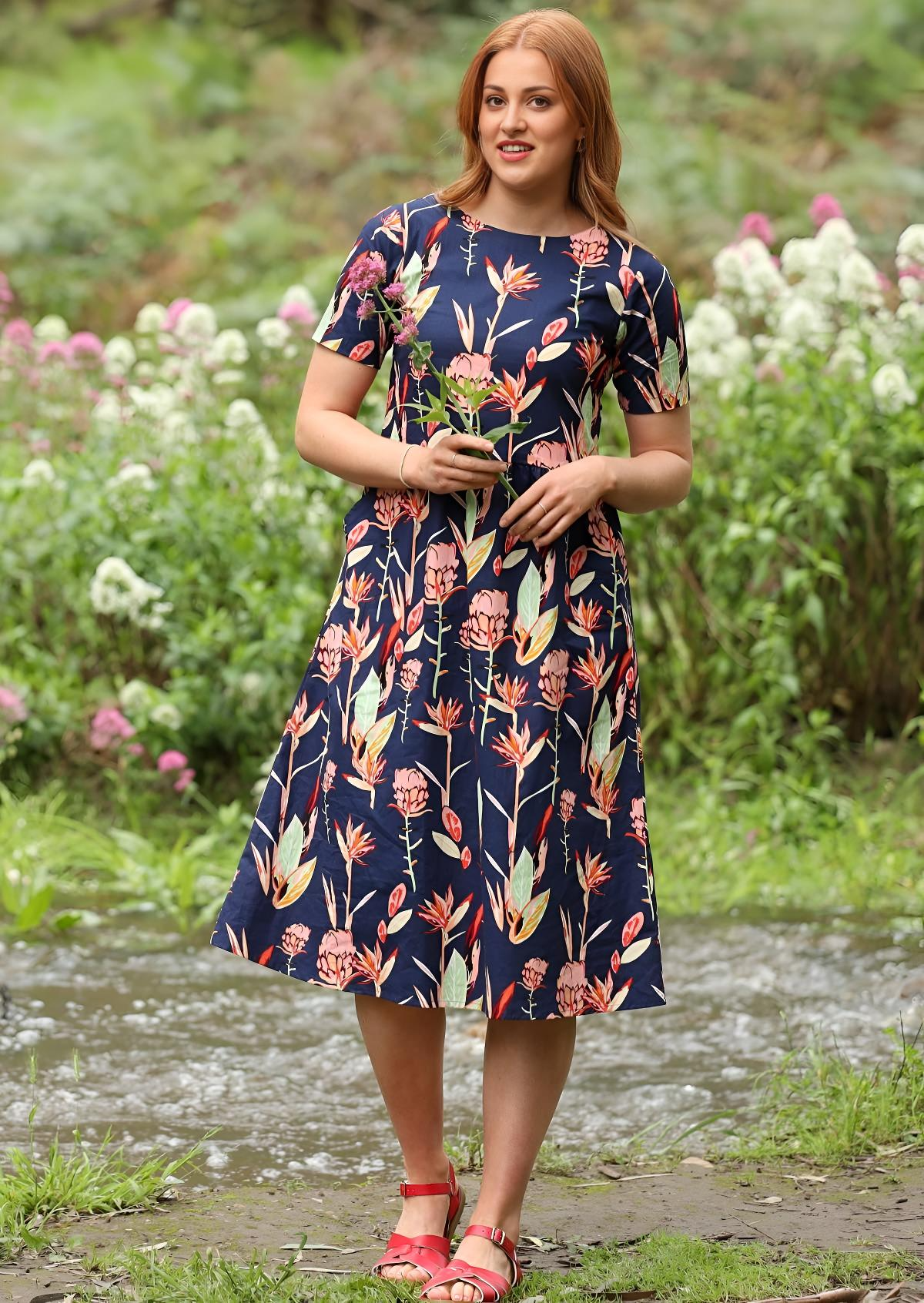 Maddison Dress Bird of Paradise