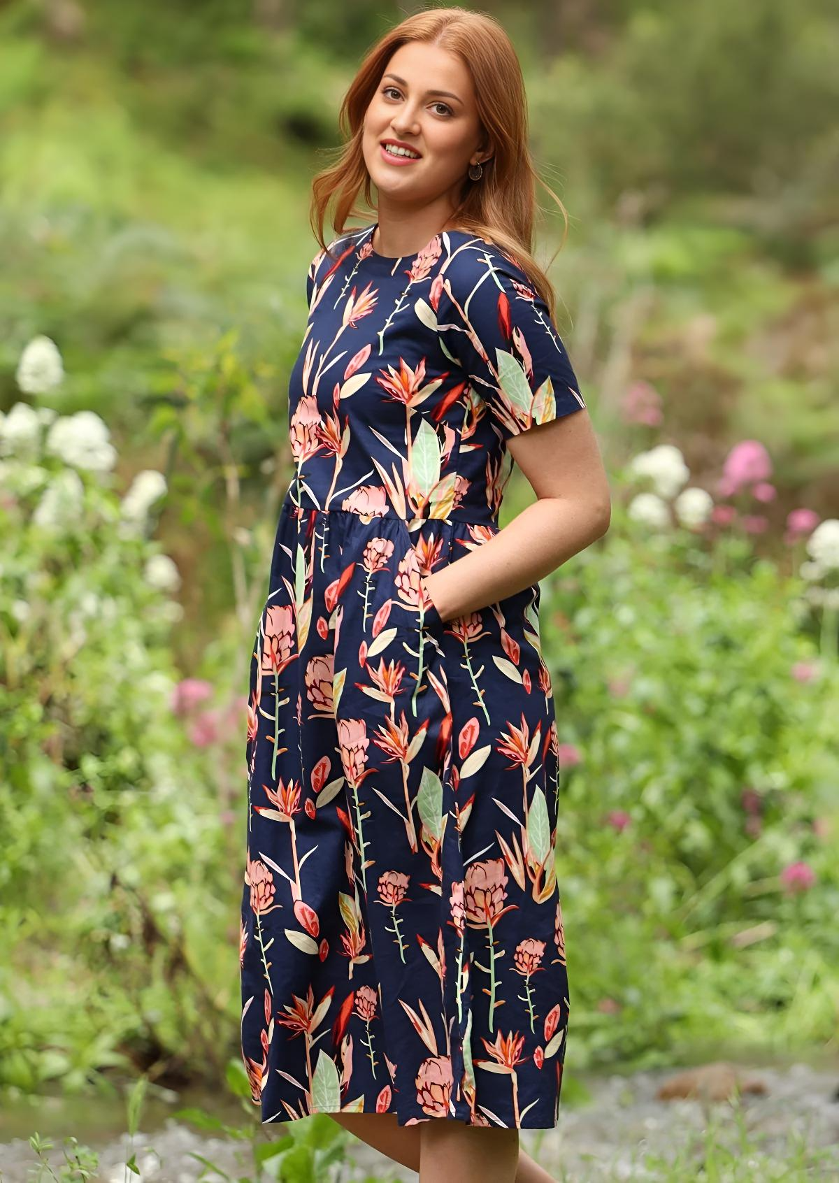 Maddison Dress Bird of Paradise