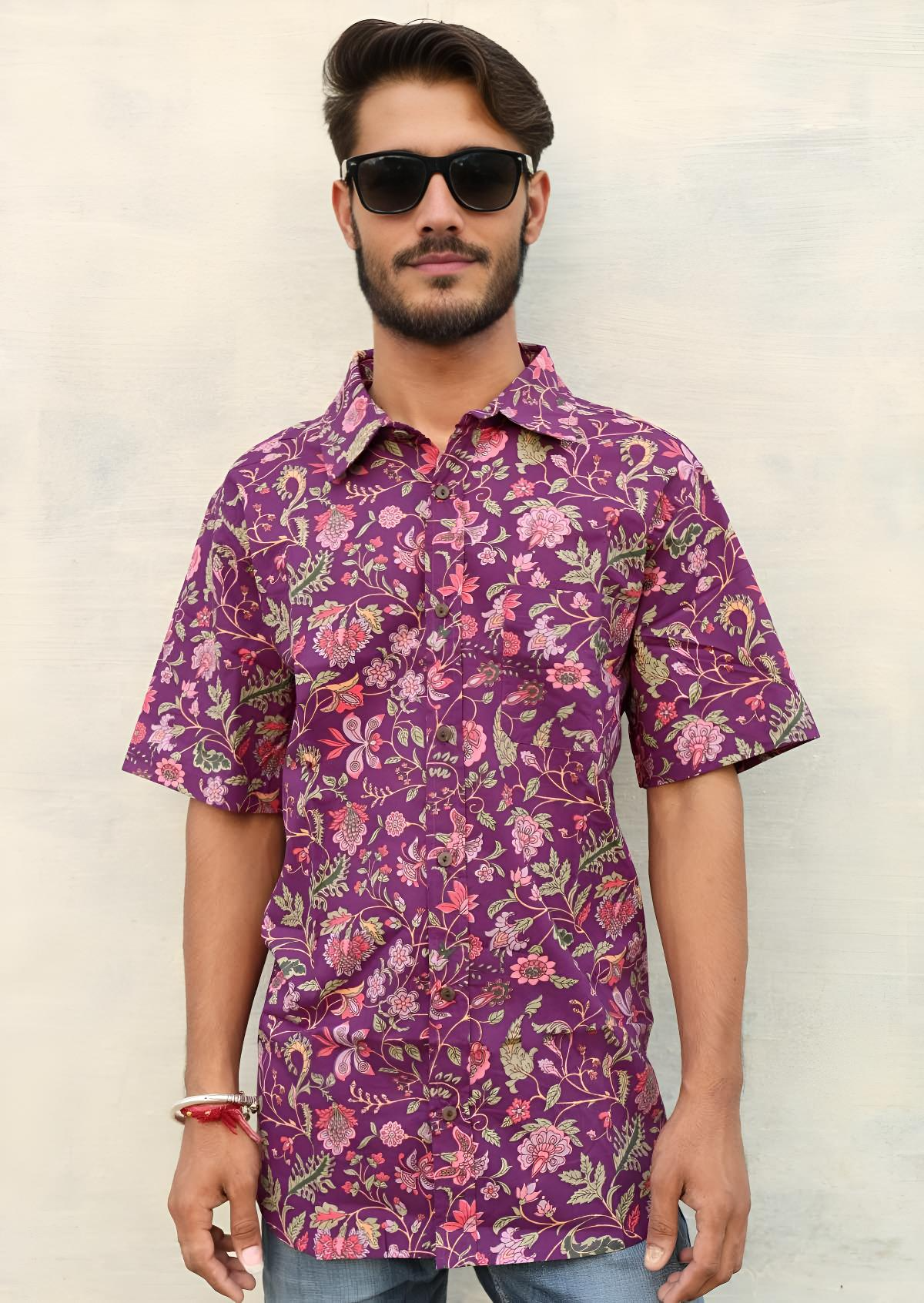 Men's Cotton Shirt Amethyst