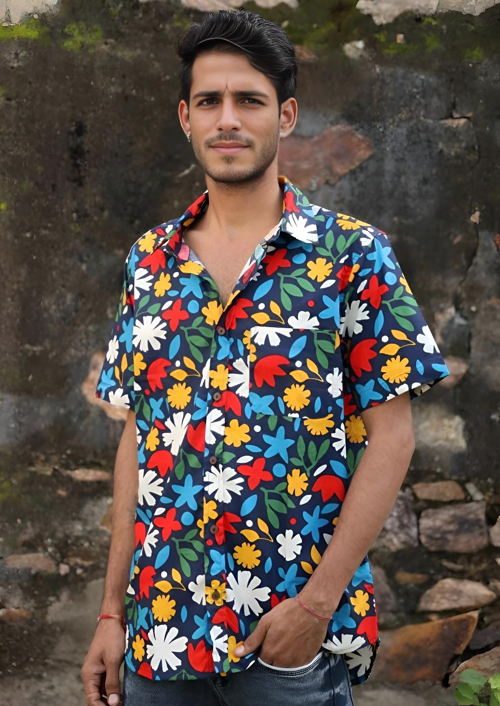 Men's Cotton Shirt Bright