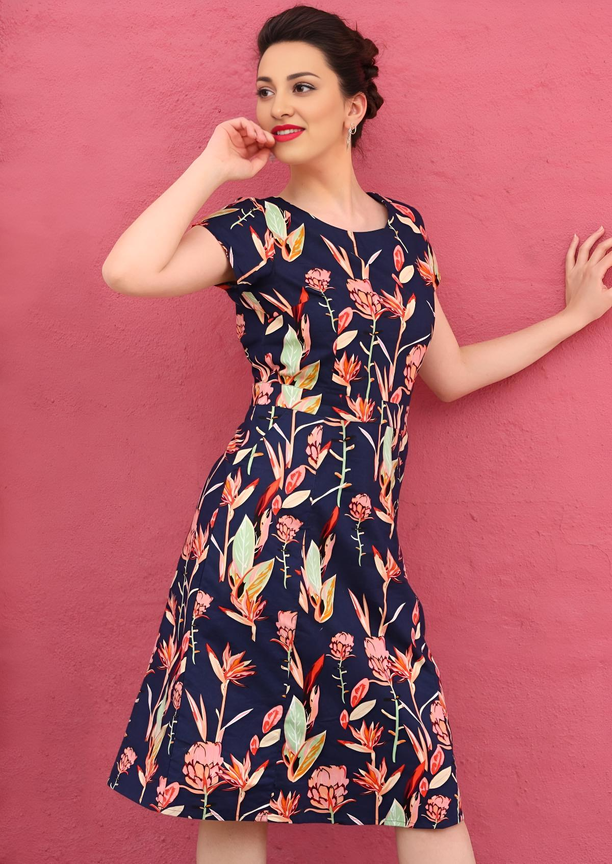 Nina Dress Bird of Paradise