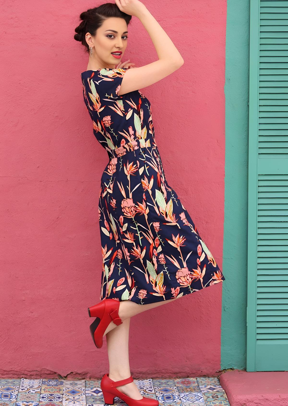 Nina Dress Bird of Paradise