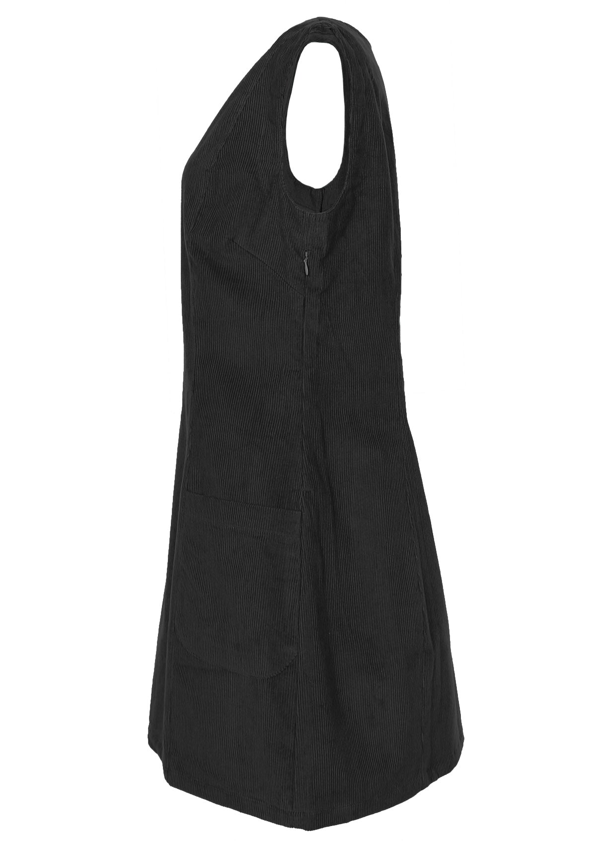 Poly Pocket Tunic Corduroy Black