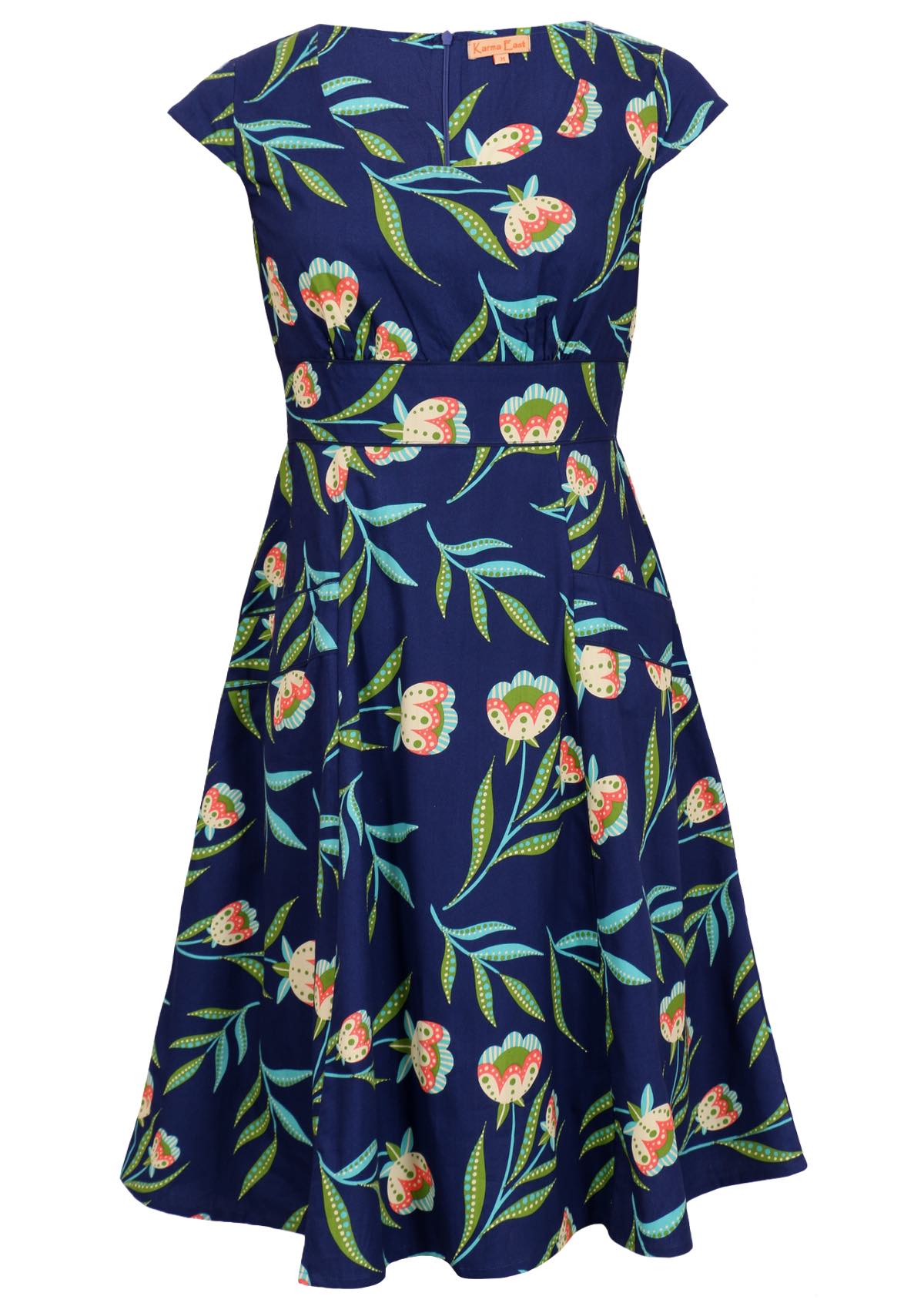 Mannequin front of dress.