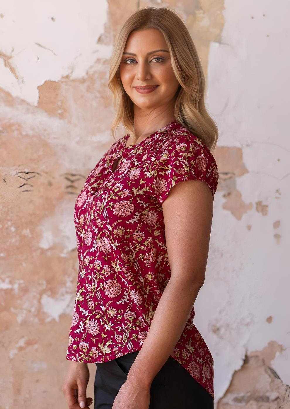 Sky Blouse Cranberry