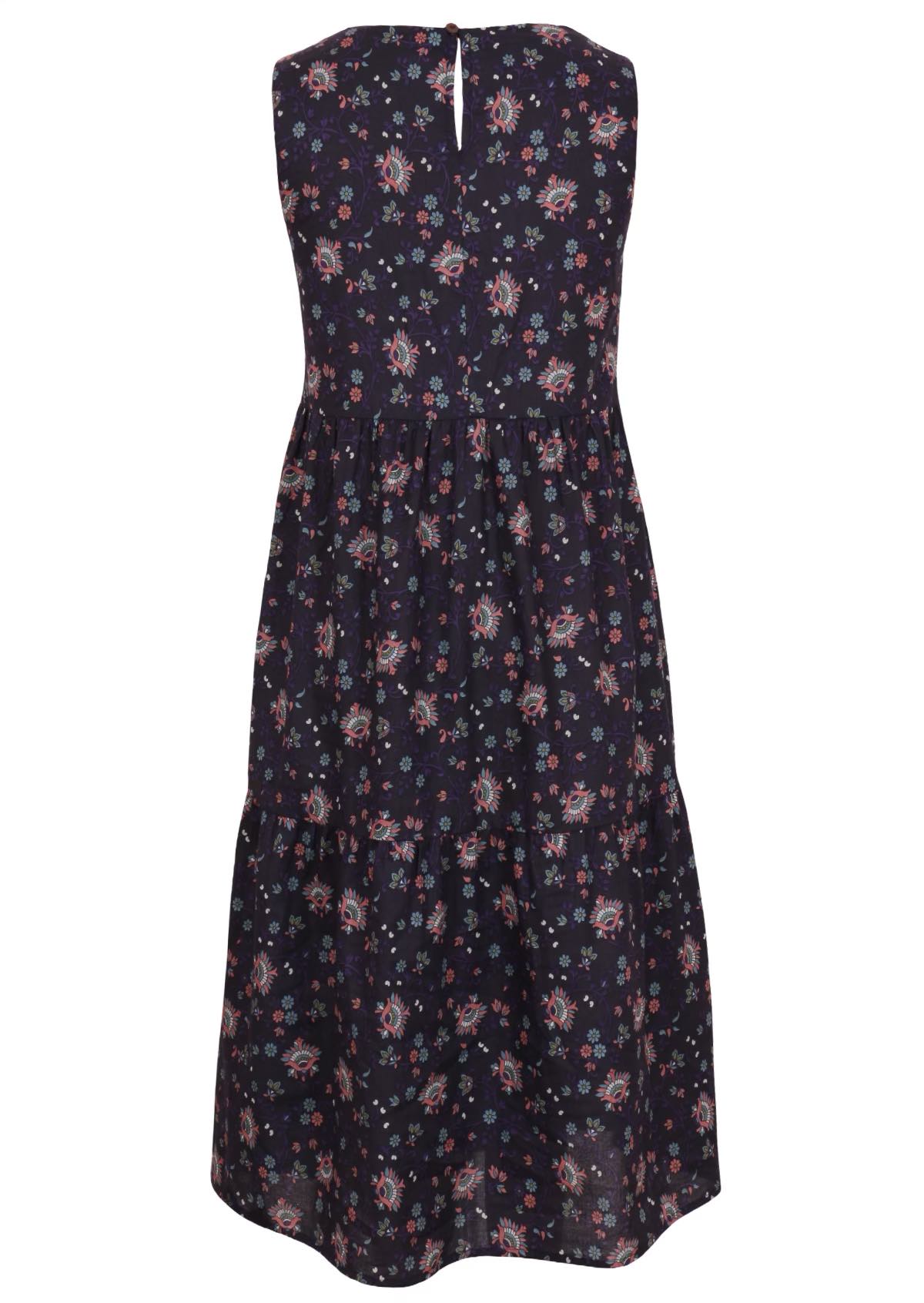 Indian Cotton floral print dress back