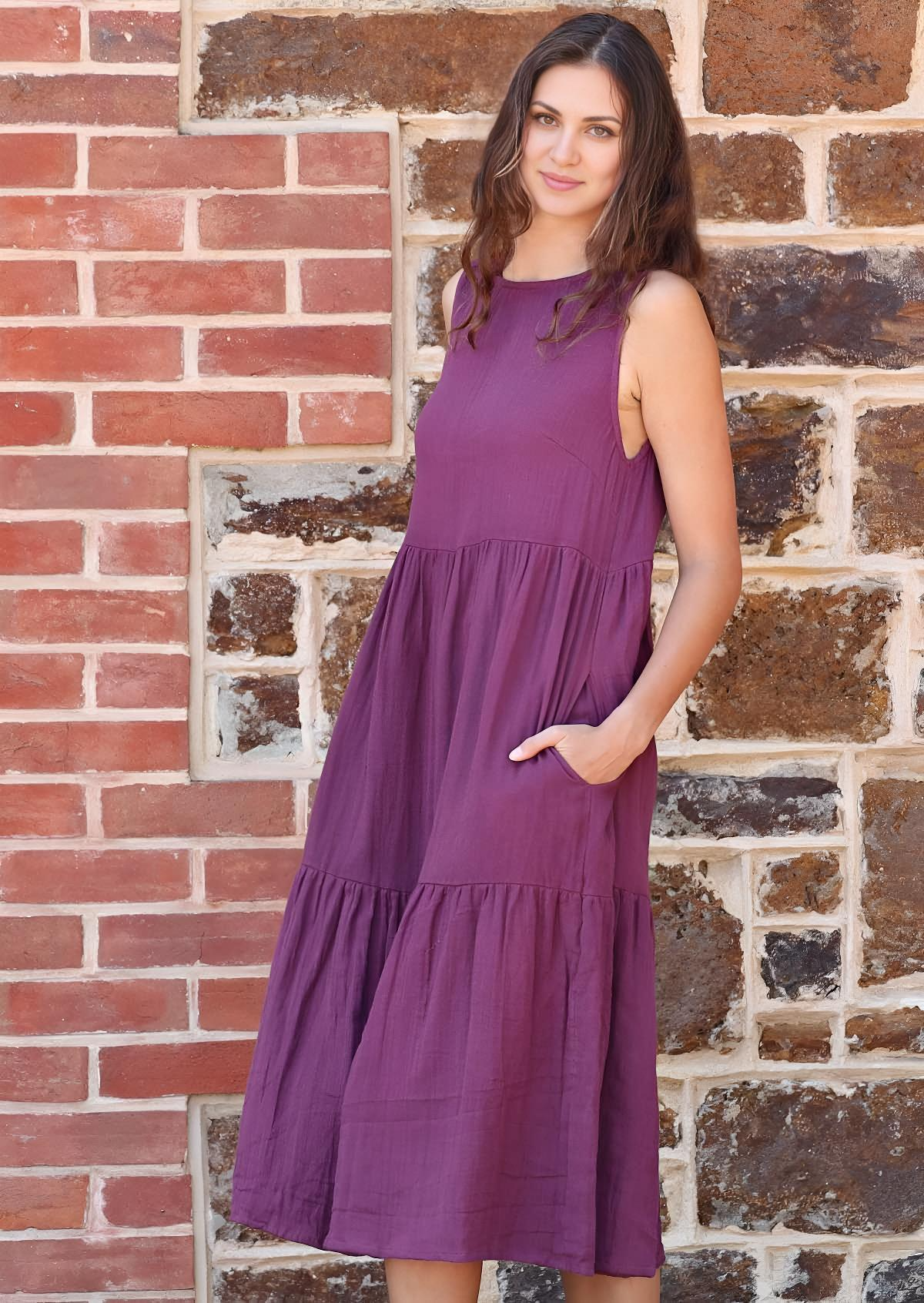 Tully Dress Eggplant