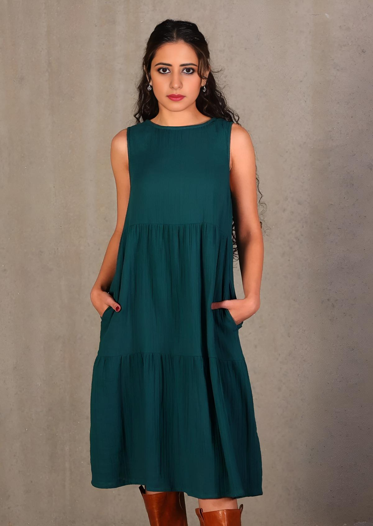 Tully Dress Deep Teal