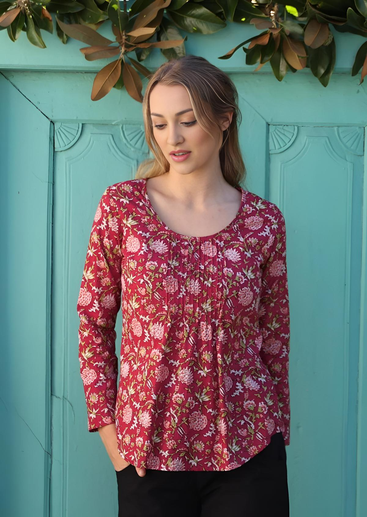 Tulsi Long Sleeve Top Cranberry