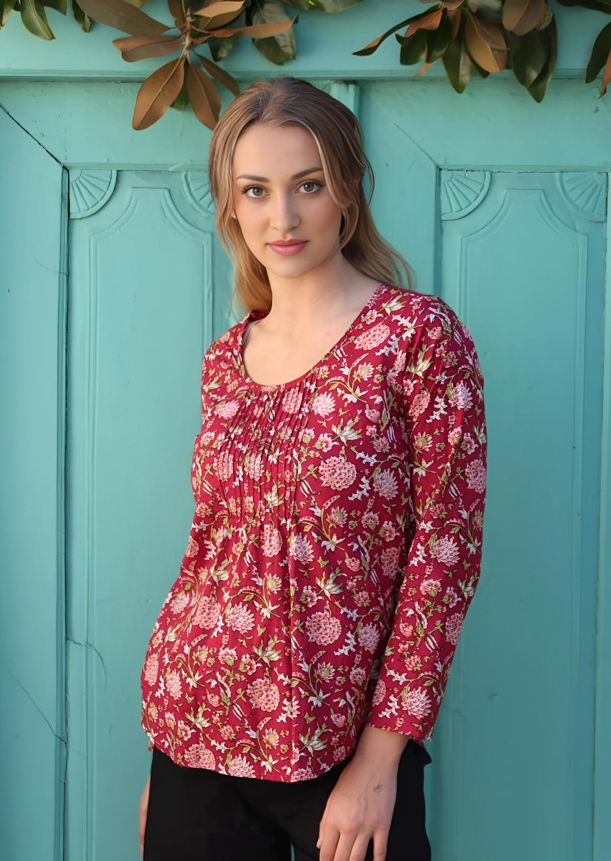 Tulsi Long Sleeve Top Cranberry