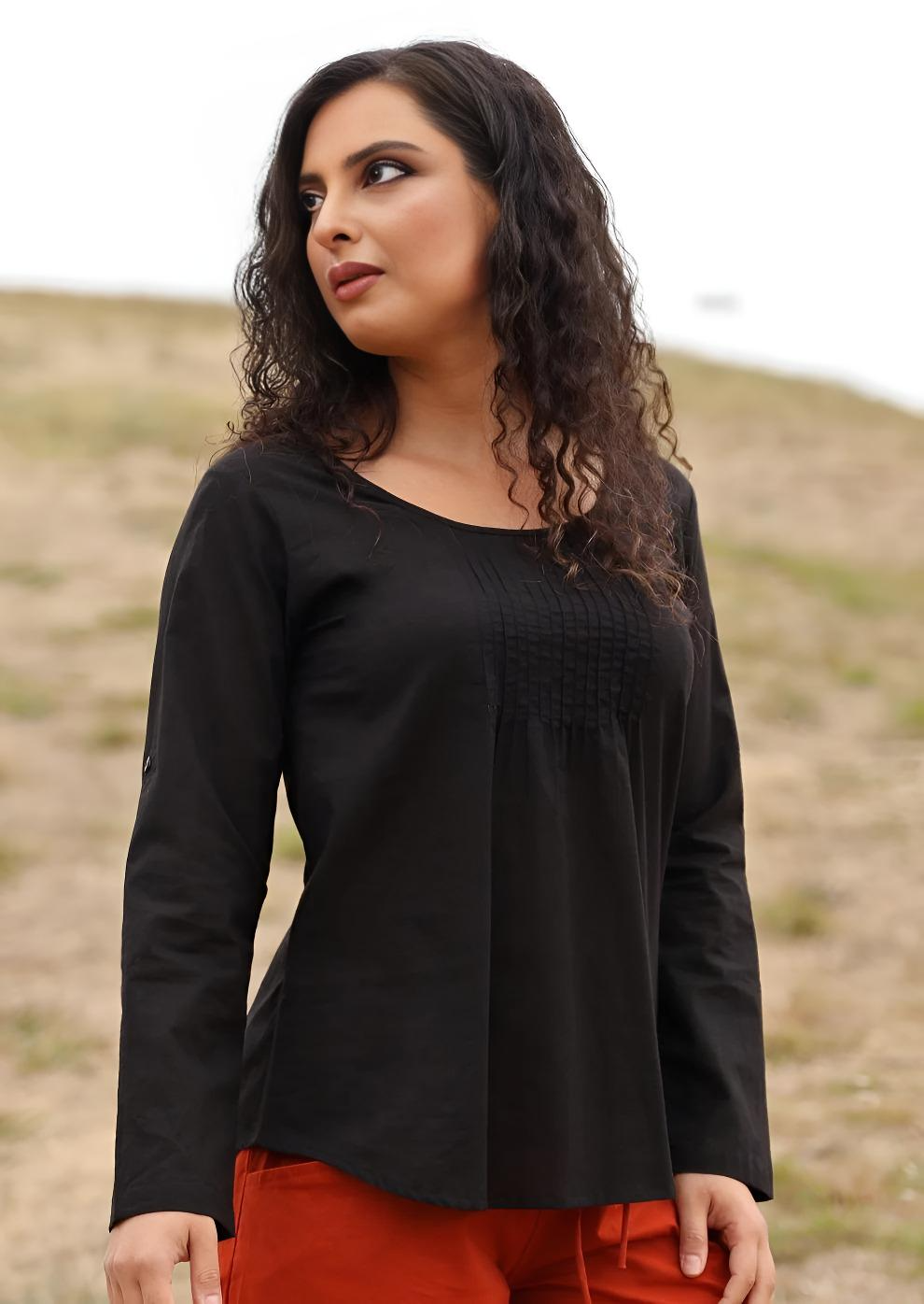 Tulsi Long Sleeve Top Black