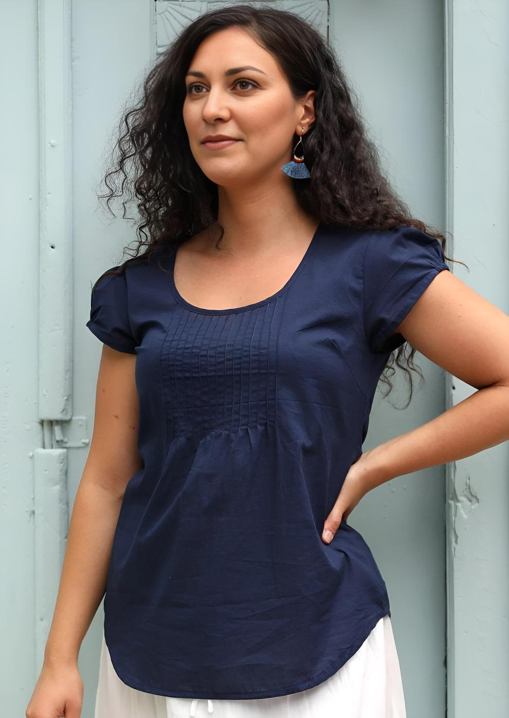 Tulsi Top Navy