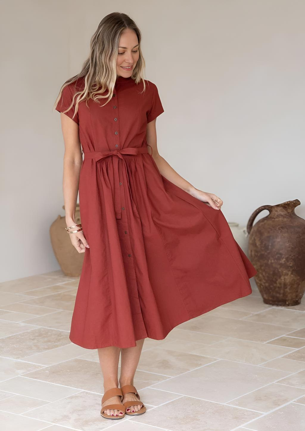 Vivien Dress Burnt Henna