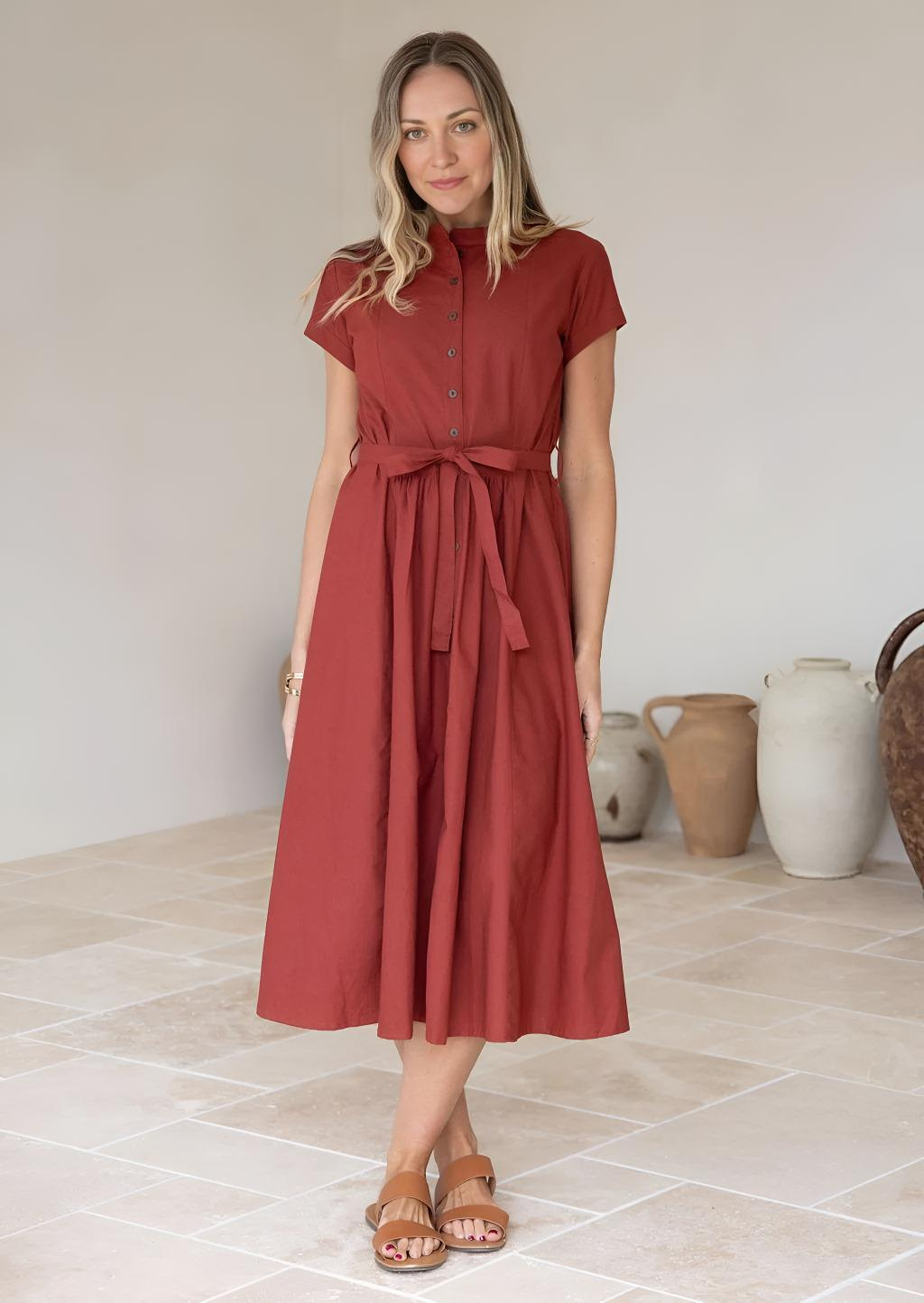 Vivien Dress Burnt Henna