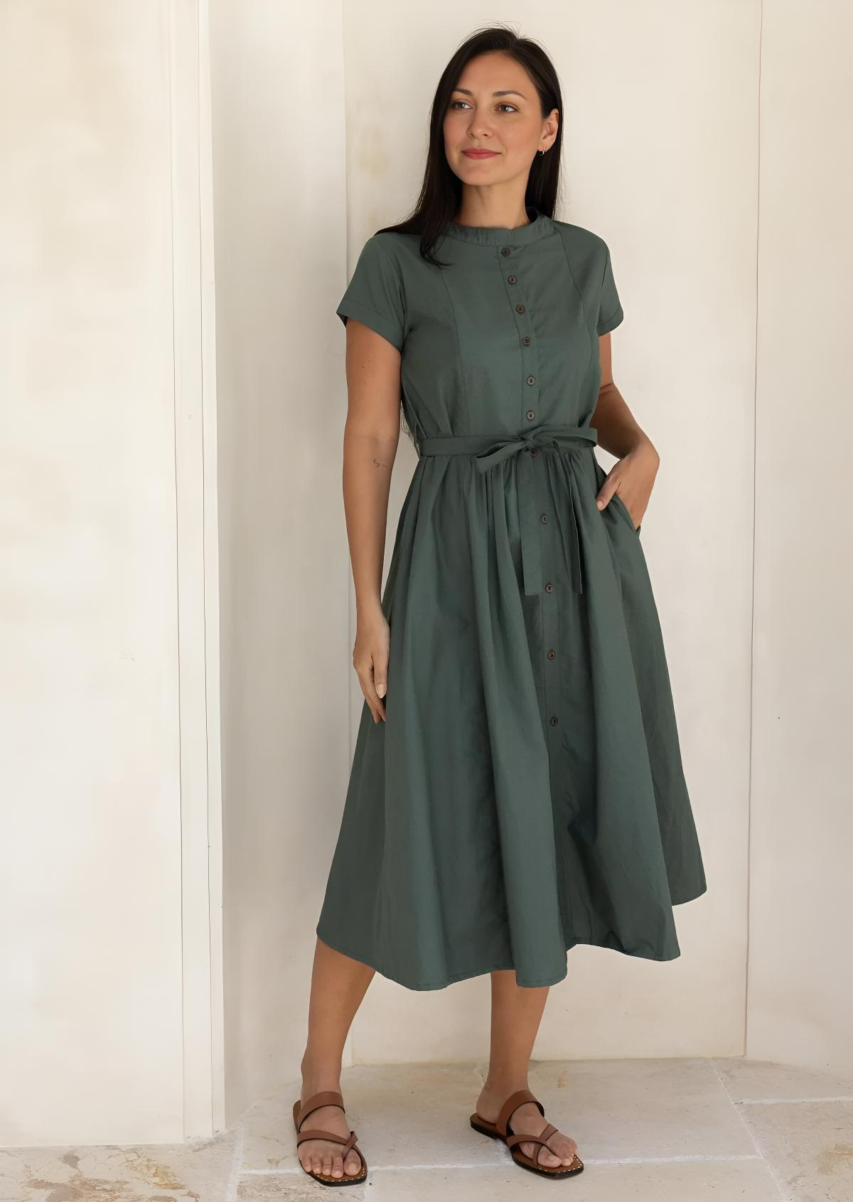 Vivien Dress Jungle Green