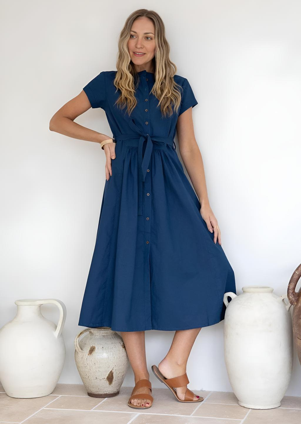 Vivien Dress Navy