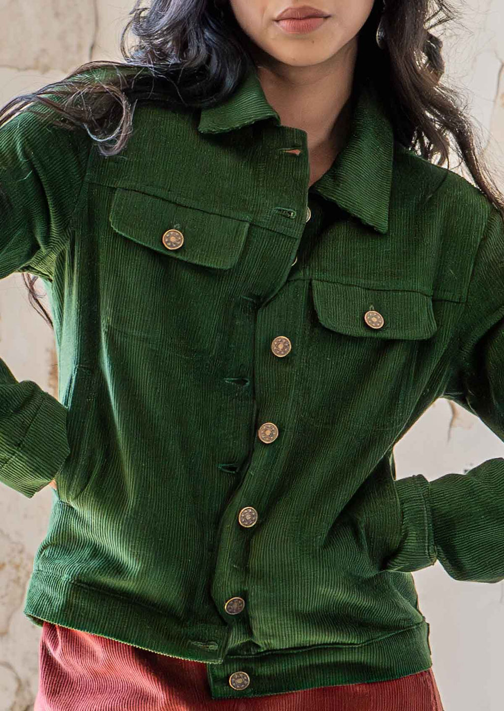 Corduroy Jacket Green