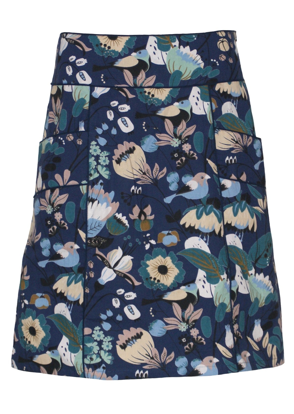 blue toned women's cotton skirt