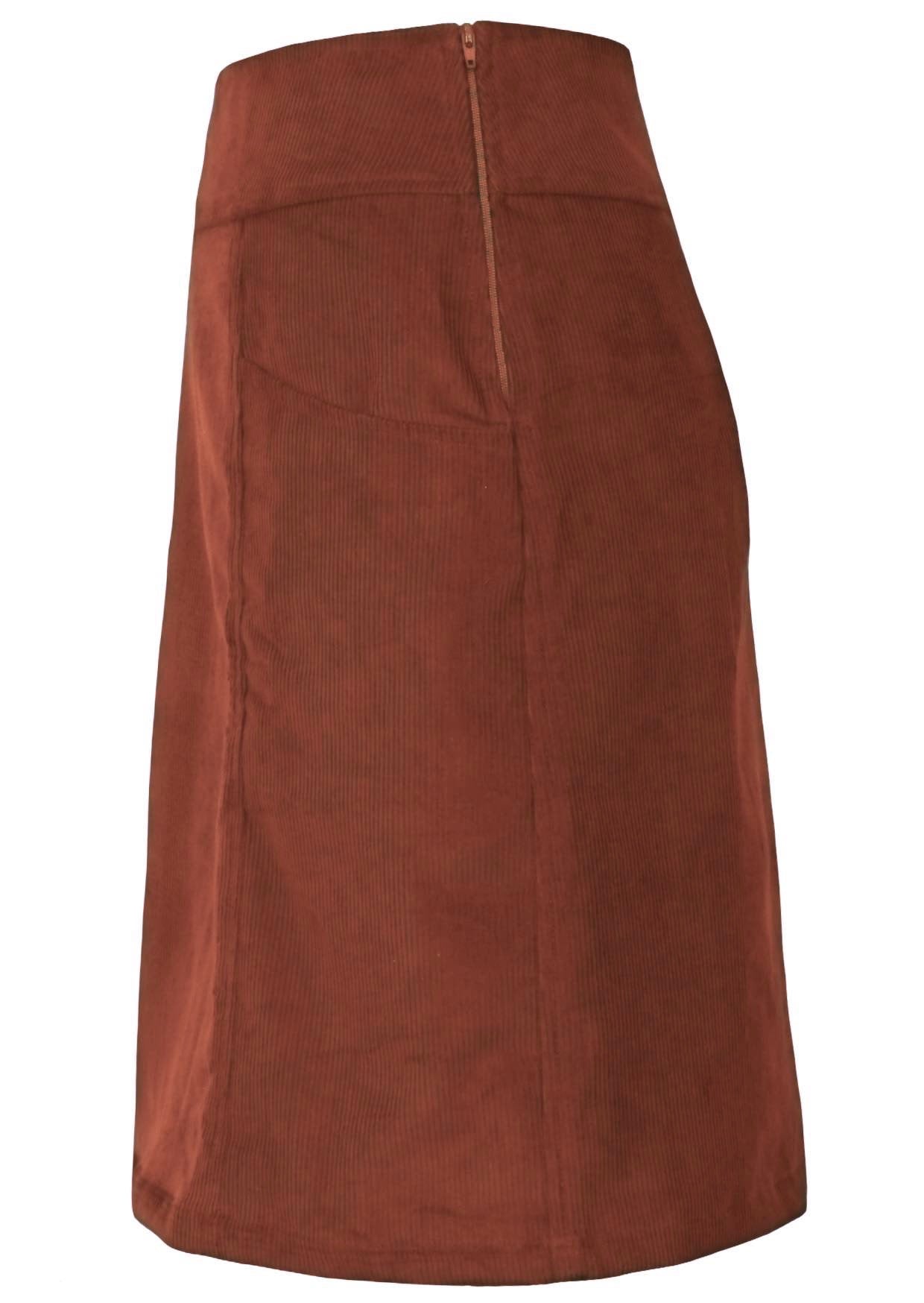 Aalia Skirt Corduroy Burnt Henna