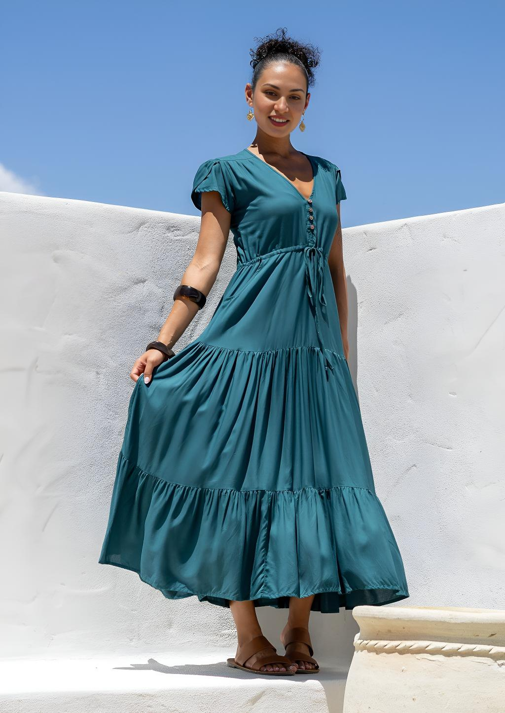 Acacia Maxi Dress Spruced Up